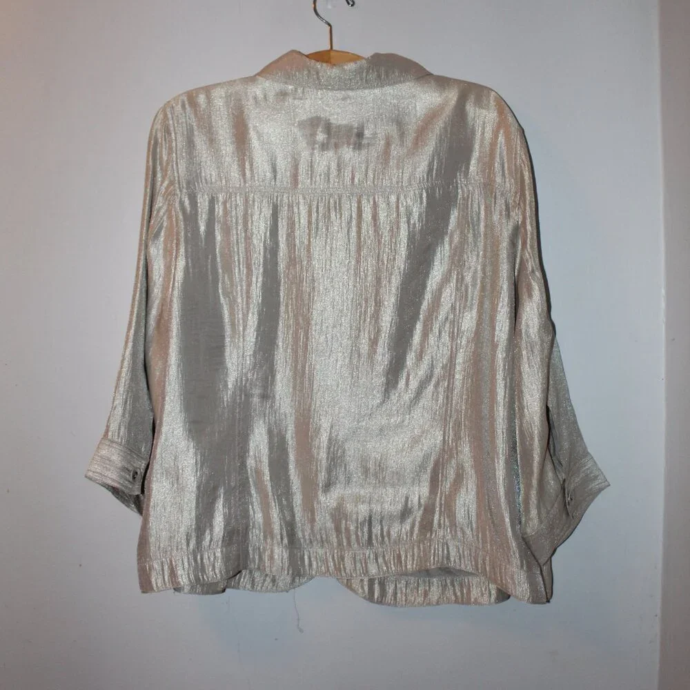 Ruby Rd. Silver Blouse - Picture 2 of 4